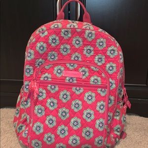 Vera Bradley “Pink Swirls Flowers” campus backpack